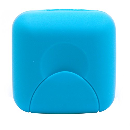 Reise Kunststoff Seife Kasten Schale Halter Container Aufbewahrungsbox mit Sperre Klein Blau
