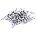 Aluminium Blind Rivet - Pop Rivets for Car/Bike number plates, metal sheets and more (100 Rivets)