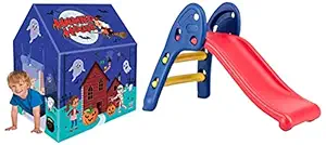 Webby Foldable Baby Garden Slide for Kids & Webby Haunted Kids Play Tent House for 7 to10 Years Girls and Boys Toy Home