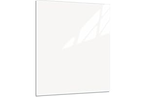 TMK ARTDEKO TMK | Placa de cubierta de cocina 40 x 52 piezas de cristal eléctrico de una sola pieza de inducción, protección contra salpicaduras, placa de cristal decorativa, tabla de cortar, color blanco