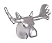 Produktbild the ZOO Wandhaken Garderobenhaken 'Moose' Elch in silberfarben
