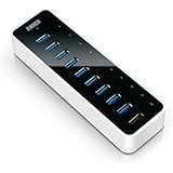 Anker&reg; USB 3.0 9-Port Hub + 5V 2.1A Smart Charging Port with 12V 5A Power Adapter [VIA VL812-B2 Chipset and updated Firmware 9081]