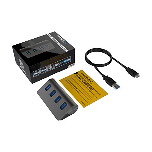 Sabrent USB HUB – Premium 4-Port USB 3.0 Schwarz Aluminum Hub (76cm Kabel) für iMac, MacBook, MacBook Pro, MacBook Air, Mac Mini oder einem beliebigen PC [Schwarz] (HB-MC3B) - 9