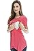 Bearsland Women's Breastfeeding and Nursing Ice Silk Summer Top Red UK Size 12-14