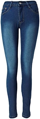 BIUBIONG Women's Pencil Jeans Skinny Tight Light Blue Washes Pants, UK 6-14