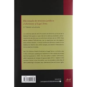 Diccionario de términos jurídicos: Inglés-Español, Spanish-English (Ariel Derecho)