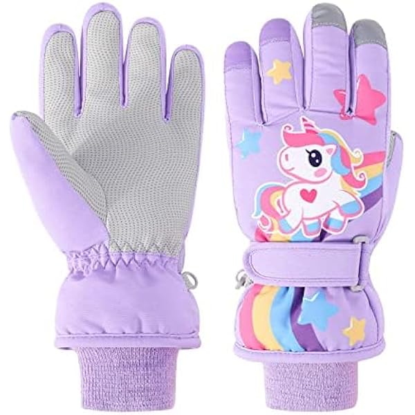 QKURT Winter Kids Handschoenen, 3 paar rekbare gebreide handschoen volledige vinger magische handschoenen winter thermische magische handschoenen voor 6 ~ 12 jaar oude meisjes jongens