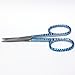 Blue Zebra Stripe - Straight Nail Manicure Scissors by YRNails
