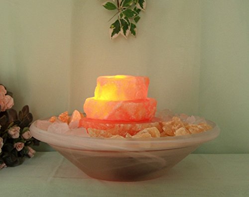 Orangencalcit Kaskaden Zimmerbrunnen – 3 stufig – Edelsteinbrunnen - 4