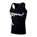 Produktbild Ärmellose Sweatweste Herren,DoraMe Männer Rundhals Mode Drucken Top Casual Bluse Slim Fit T-Shirt Dünne Beiläufige Shirt Sportlich Hemd (Schwarz, Asien Größe L)