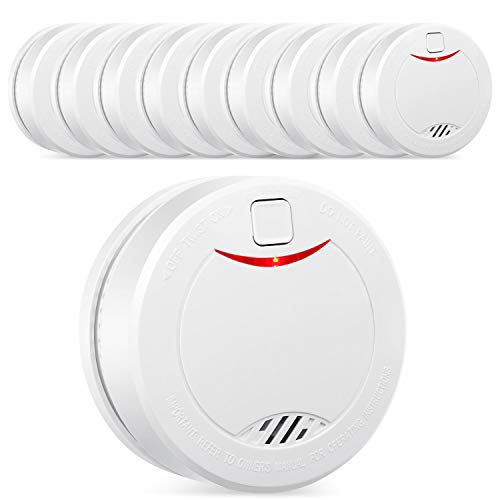 Alarma de Humo Independiente de 10 años con batería HEIMAN, VDS, BOSEC, EN14604, Detector de Humo con certificación CE, Sensor fotoeléctrico de Prueba Alarm-626PHS (10 Unidades)