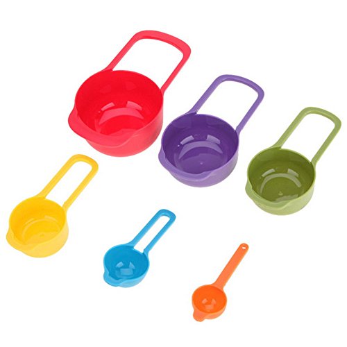 FengYun® Bunte Tasse Löffel Kreative Küche Löffel Backwerkzeug 6 Stück - 2