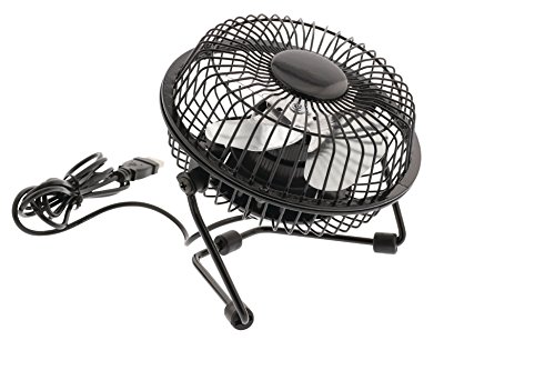 Eurosell Retro Design Metall Mini USB Ventilator schwarz - 4