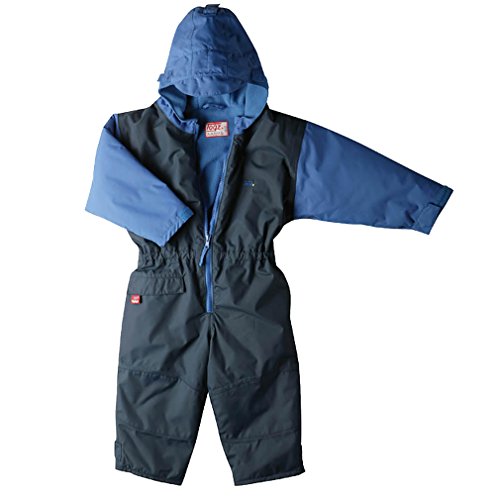 Togz 9-12 mth Navy/Royal Fleece Lined Waterproof All-in-One Suit - 76cm