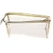 HENGSONG Transparent Make-up Bags Cosmetic Bathing Toiletry Waterproof Pouch Bag (L, Gold)