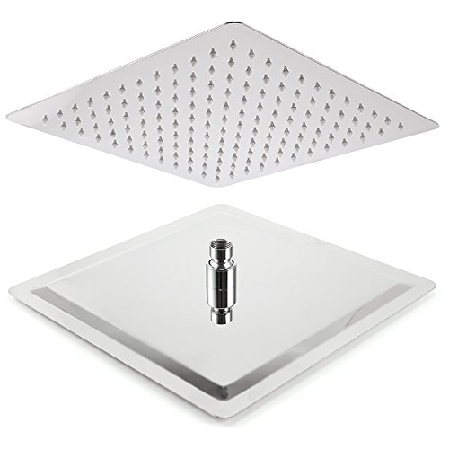 Quadratische 30cm Edelstahl Kopfbrause Regendusche Regenbrause Brausekopf Duschkopf Duschbrause Einbauduschköpfe - 2