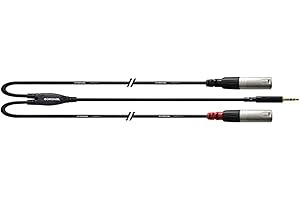 CORDIAL Cable Y adaptador minijack stereo/2 XLR Male, lungo 3 m Cable adaptador Essentials Mini-Jack / XLR