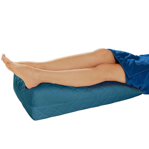Türkisblau 100% Baumwolltwill Konturiert Orthopädisch Bein Hebel Schaum Kissen Fußstütze Kissen Bett Keil Unterstützung - 3