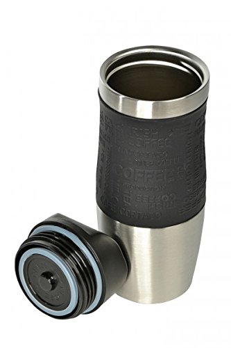 WELLGRO® Thermobecher 400 ml – Edelstahl – BPA-frei – Isolierbecher – Farbe wählbar, Farbe:Schwarz - 3