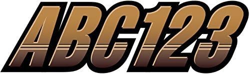 Techtron Metallic Copper/Black 3" Alpha-Numeric Registration Identification Numbers Stickers Decals for Boats & Personal Watercraft by Stiffie
