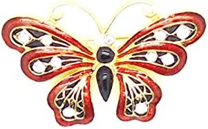 tanglz Free Shipping with Tracking Rhinestone Crystal Butterfly Brooch