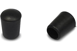 ajile Embout Rond Caoutchouc NOIR de Protection Finition pour Tube de Diamètre EXTÉRIEUR 8 mm - Sachet de 24 pièces - EVT108x24