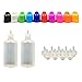 Produktbild 5 Pack x 50ml LDPE Plastikware Leere Squeezable Dropper Flaschen mit Spitzen Abdeckung Bottles ( Flaschen + Mischfarbe Abdeckung + Spitzen )