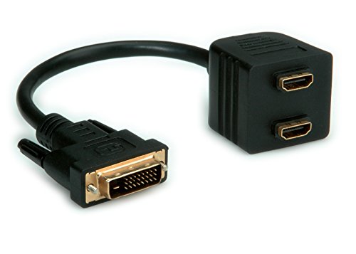 Value 14993510 Video-Splitter, DVI nach 2-fach HDMI schwarz