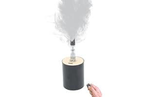 STAGESFOGGER Macchina del fumo portatile, macchina per nebbia per esterni a batteria con telecomando senza fili per DJ Party Disco Wedding Halloween, regalo (nero rotondo)