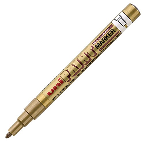 Mitsubishi uni-ball 182110 Lackmarker (Uni Paint PX-21 mit Rundspitze) gold - 2