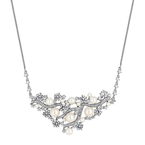 Cubic Zirconia Cluster Necklace 