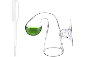 IAFVKAI CO2 Drop Checker für Aquarium Glas Kapazität Monitor CO2 Detektor mit Saugnapf für Bepflanztes Aquarium