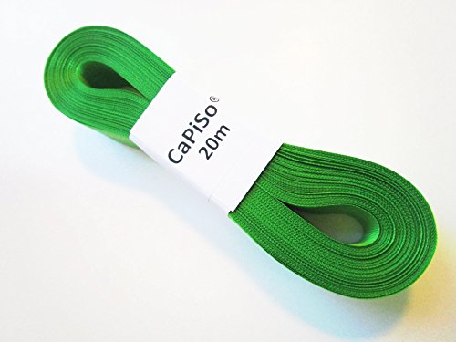 20 m Satin-Schleifenband in 2,5 cm Breite 25 mm (Grün)