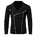 Produktbild Herren Jacke Btruely Herbst Winter Männer Slim Mantel Langarm Zipper Strickjacke Warm Outwear (M, Schwarz)