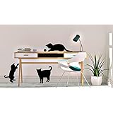 Wandtattoo - Wandsticker - Auto Aufkleber 3er Set ***Katzen Set 5*** - (Größen und Farbauswahl)