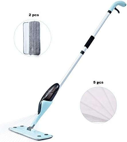 Spray Mops, CompraFun Floor Mops Floor Cleaner with 2Pcs Microfiber Washable Mop Pad &amp; Detachable 500ml Water Tank for Hardwood, Laminate, Wood, Wet and Dry Vinyl &amp; Tiles Floor