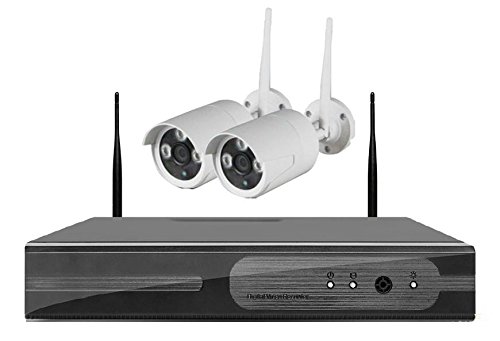 PROXE KIT WIFI NVR + 2 TELECAMERE WIFI A COLORI 1 MPX 3 LED ARRAY - VISIONE NOTTURNA 25 MT.