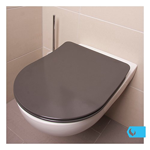 Bullseat 3.2 WC Sitz anthrazit • D Form • Absenkautomatik / Softclose • abnehmbar • easyclean • Toilettendeckel • Klobrille • hochwertiges Duroplast - 5