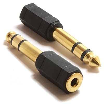 kenable 3,5 mm 3,5 mm Stéréo Femelle Vers 6,35 mm Jack Onvertisseur adaptateur Plaqués Or