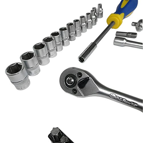 S&R Hobby-Steckschlüsselsatz 39-tlg. 1/4″ LOCK-Drive Profil in Plastikbox, Werkzeugkasten Ratschenkasten 1/4 Zoll Hobby-Line. Einführungspreis! - 8