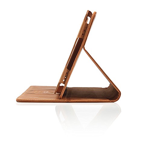 BORIYUAN Echt Ledertasche Case Hülle für den neuen AMAZON KINDLE Paperwhite 2015 300 ppi-Display , 6 Zoll / Kindle Paperwhite 2014 2013 2012 Schutzhülle Hülle Tasche Leder Case Smart Cover aus echtem Leder mit Standfunktion im Bookstyle (Braun) - 3