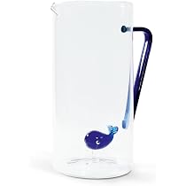 Caraffa In Vetro Borosilicato Con Decorazione Interna – Capacità 1,2 Litri, Manico Colorato, Ideale Per Bevande E Decorazione