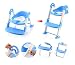 3 in 1 Removable Children Baby Toilet Traning Ladder Step Kids Toilet Potty Seat Chair Kids Toddler Step Ladder for Ages 12 Months and Over (Green)