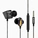 Produktbild EHOOC Kopfhörer In-Ear-Subwoofer mit Mikrofon Sport-Laufstöpsel für Subwoofer Stereo für Mobel Phone Ipad Computer PC [Kabelsteuerung mit Mikrofon kann anrufen] (Farbe : Schwarz)