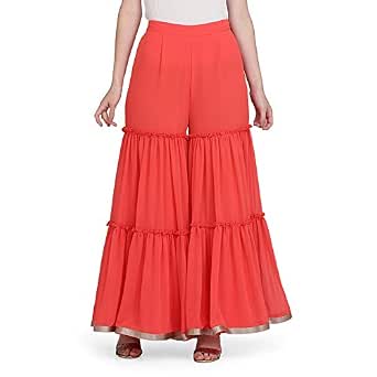 Buy Ojjasvi Coral Frill Sharara at 