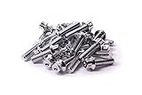 10.9 Stahl/Highten SRR Hardware Chrom Split Rand Schrauben M7 x 24 mm - 10.9 HT Stahl für BBS RM oz Rollen