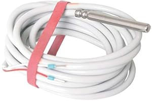 Ritzer by RESOL Sensore di temperatura/sonda di memoria tipo FRP6 – PT1000 – Diametro sonda 6 mm x L 50 mm – Cavo 2,5 m (cavo UR/grigio) – Intervallo di temperatura da -5 a +105 °C – Codice