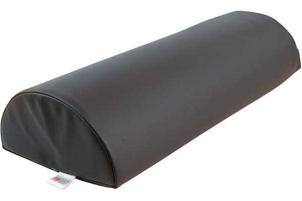 ZEN Knivrulle förvaringsrulle 60 x 23 x 11 cm halvrulle för massagesängar & sjukgymnastik halvrund halsrulle och benrulle – knäkudde massagetillbehör för knän, ben, fötter och rygg för förvaring