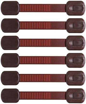Child Safety Locks | Pairs with Dark Wood | Deluxe: Extra 3M Adhesive | Cocao Brown by Birch Safety