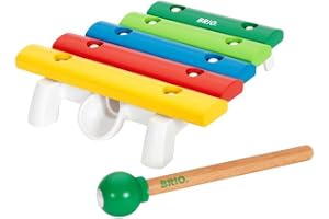 BRIO World 30182 Musikinstrument xylofon | Musical Xylophone 2 delar. Aktivitetsleksak i trä. För barn från 18 månader. För s